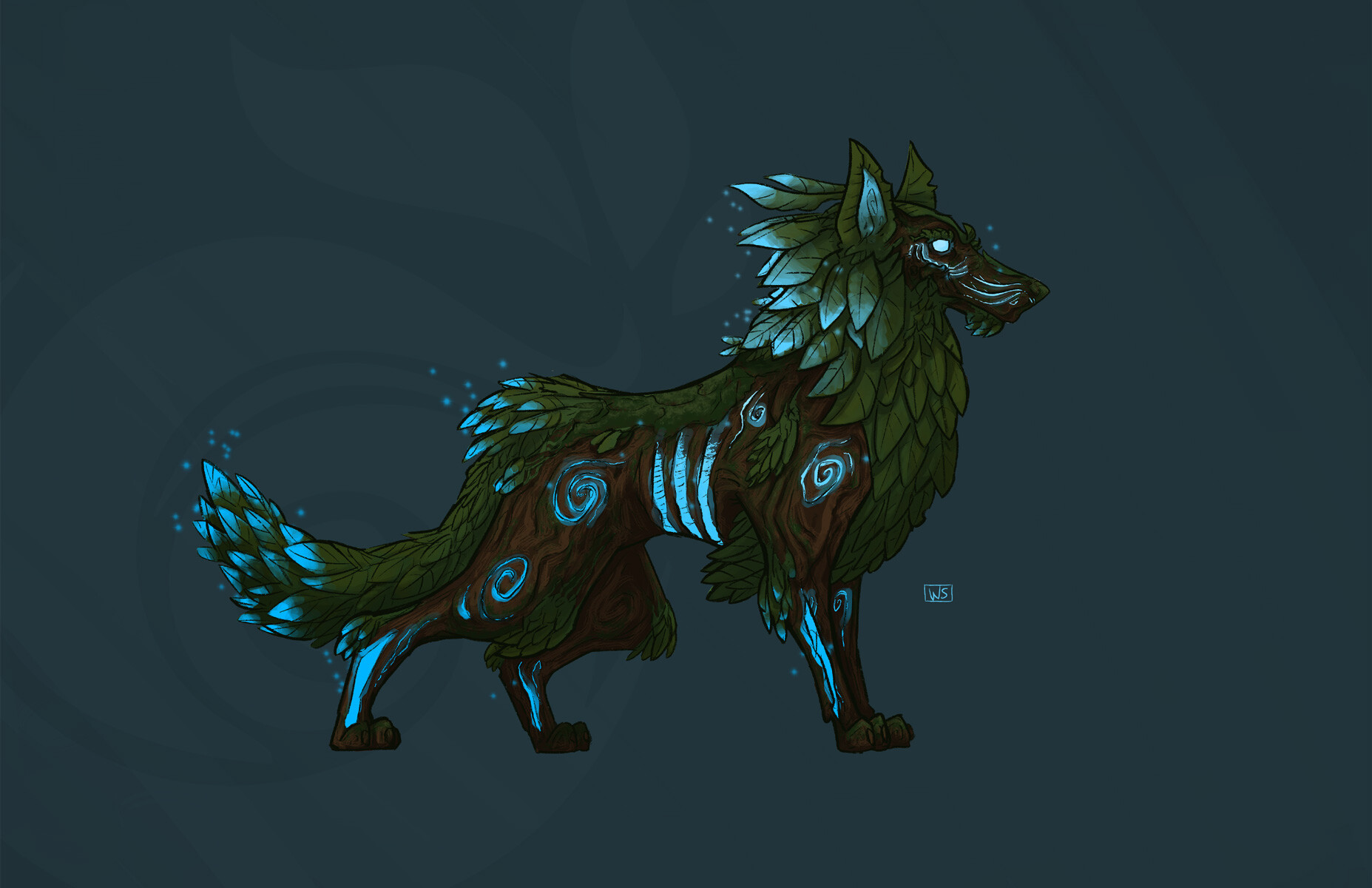 An example of a supernatural hound from some plane. This species uses a form of naturatheurgic influence for enhanced durability and camouflage.